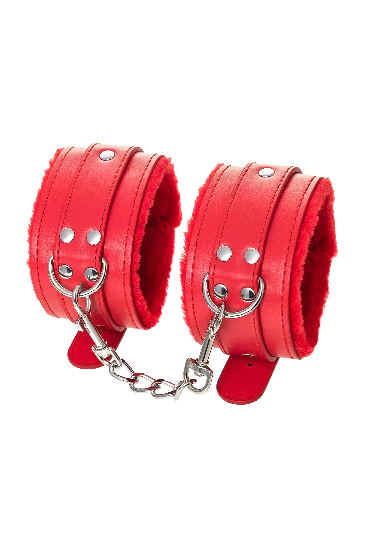 Anonymo BDSM Ayak Kelepçe #0155 , PU deri, kırmızı, 27 cm