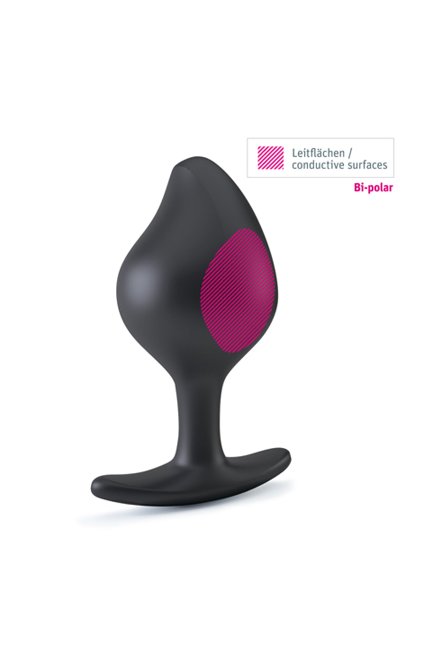 Mystim Rocking Force S Anal Plug, elektrik stimülasyonu, silikon, siyah, Ø 3,7 cm