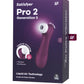 Satisfyer Pro 2 Generation 3 Wine Red Vakum Klitoris Uyarıcı Vibratör, kırmızı