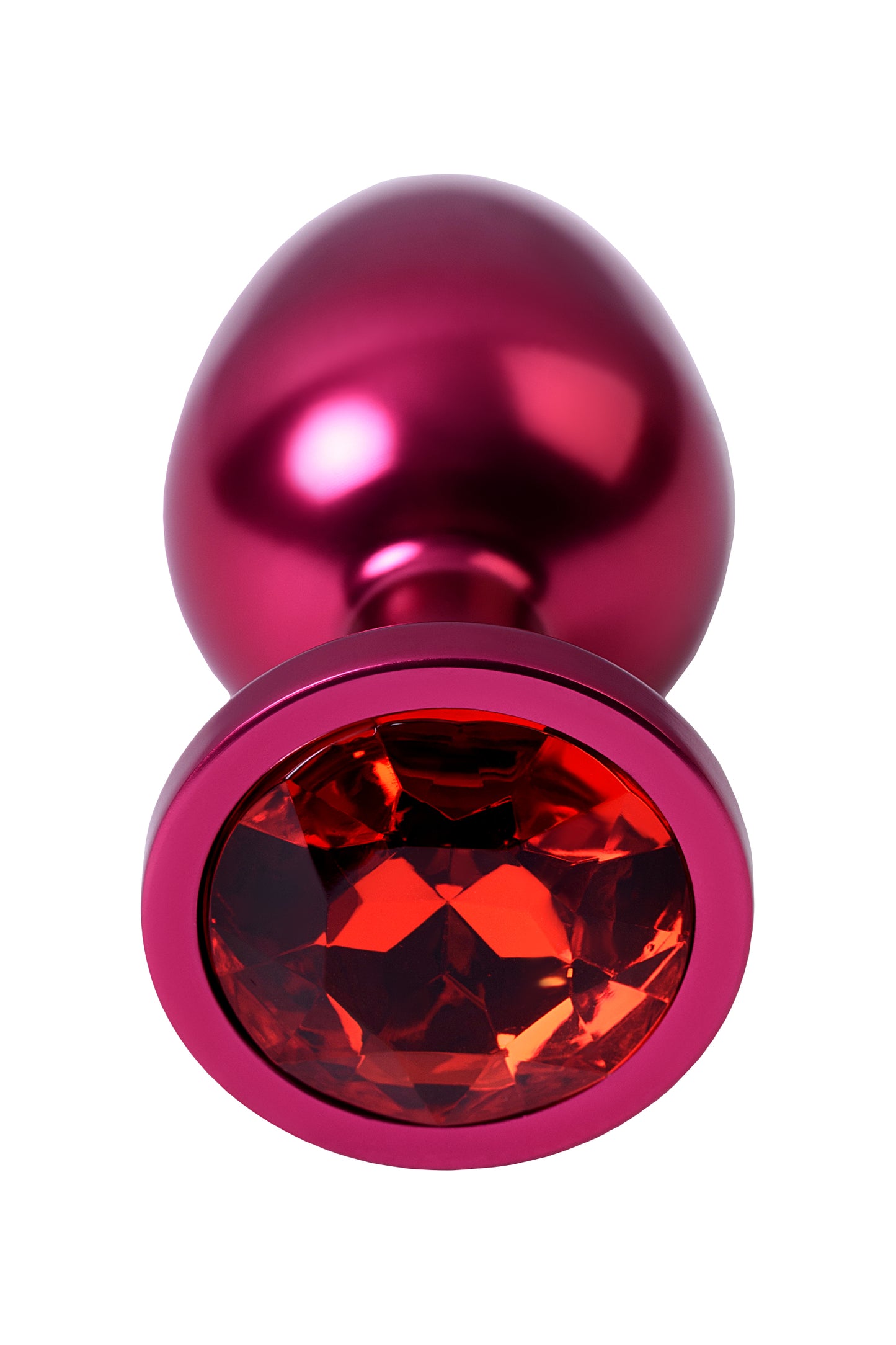 Metal Toyfa Anal Plug Metal, metal, kırmızı, kırmızı kristalli, 8,2 cm, Ø3,4 cm, 85 g