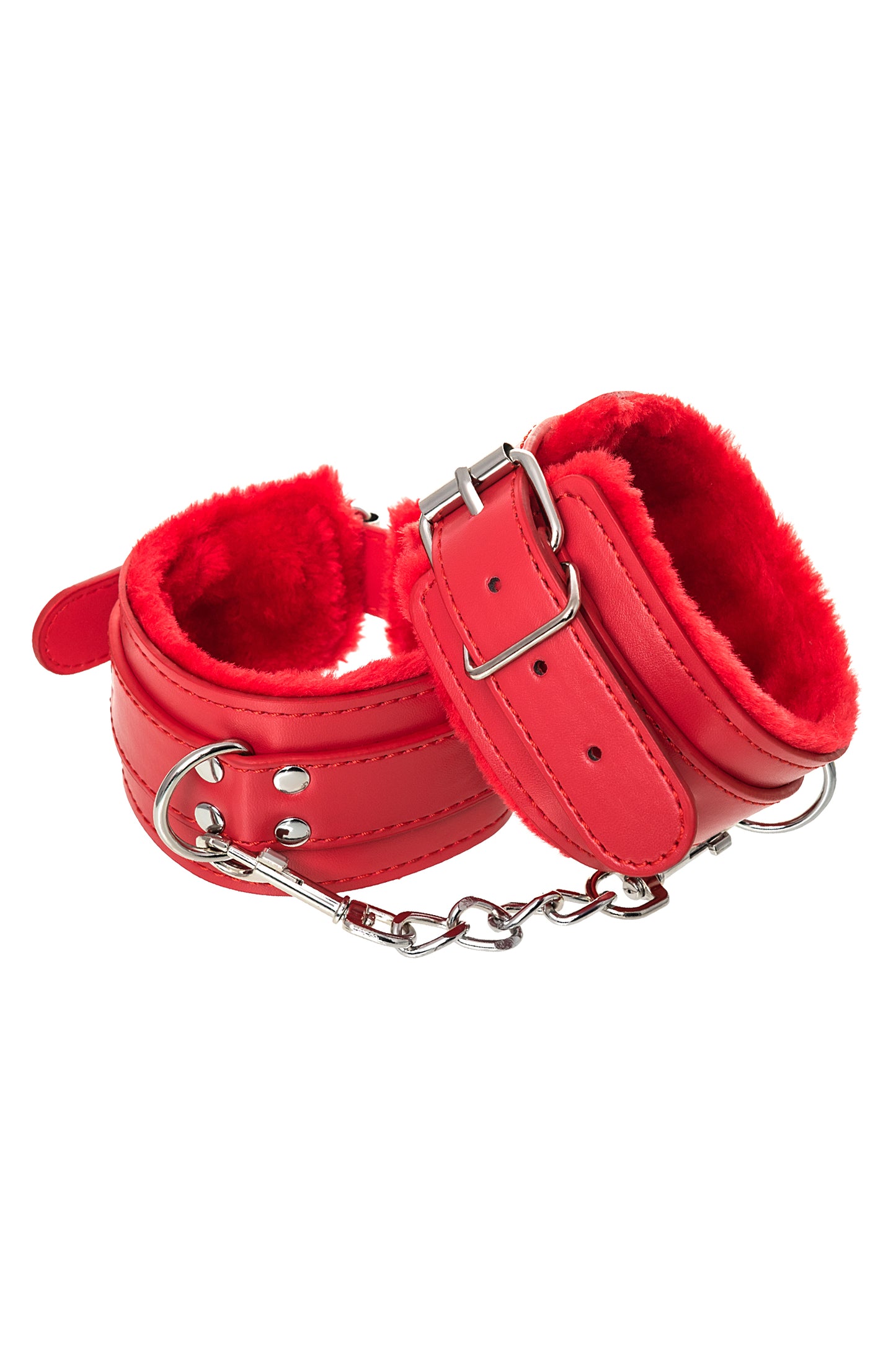 Anonymo BDSM Ayak Kelepçe #0155 , PU deri, kırmızı, 27 cm