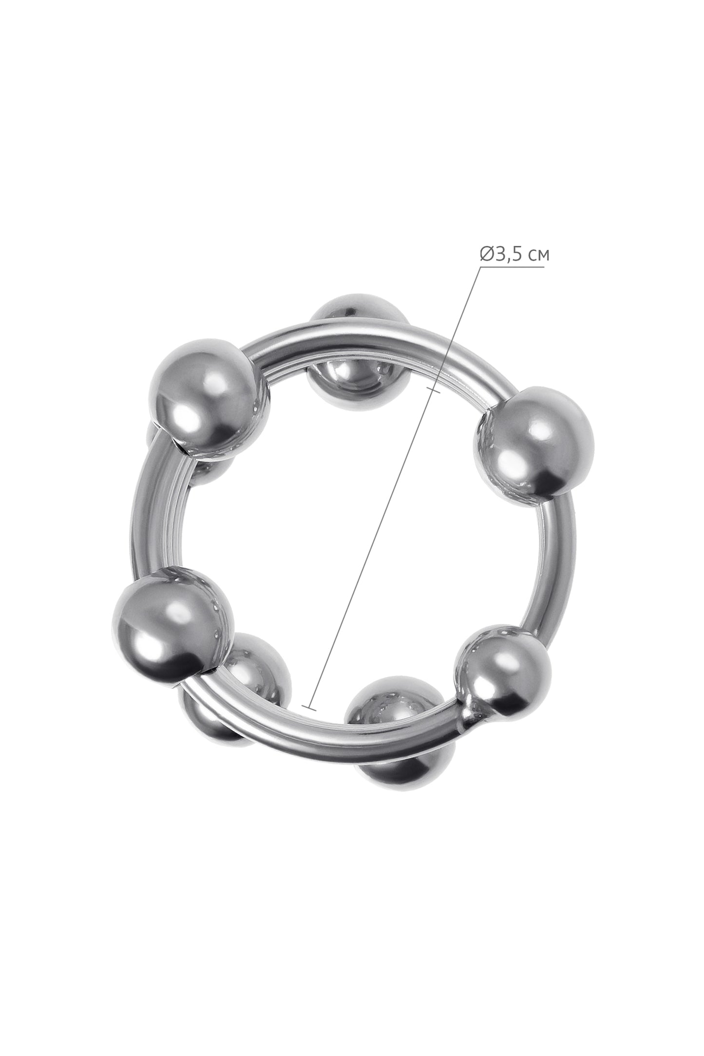 Metal by TOYFA penis başı halkası, Metal, gümüş, Ø 3,5cm