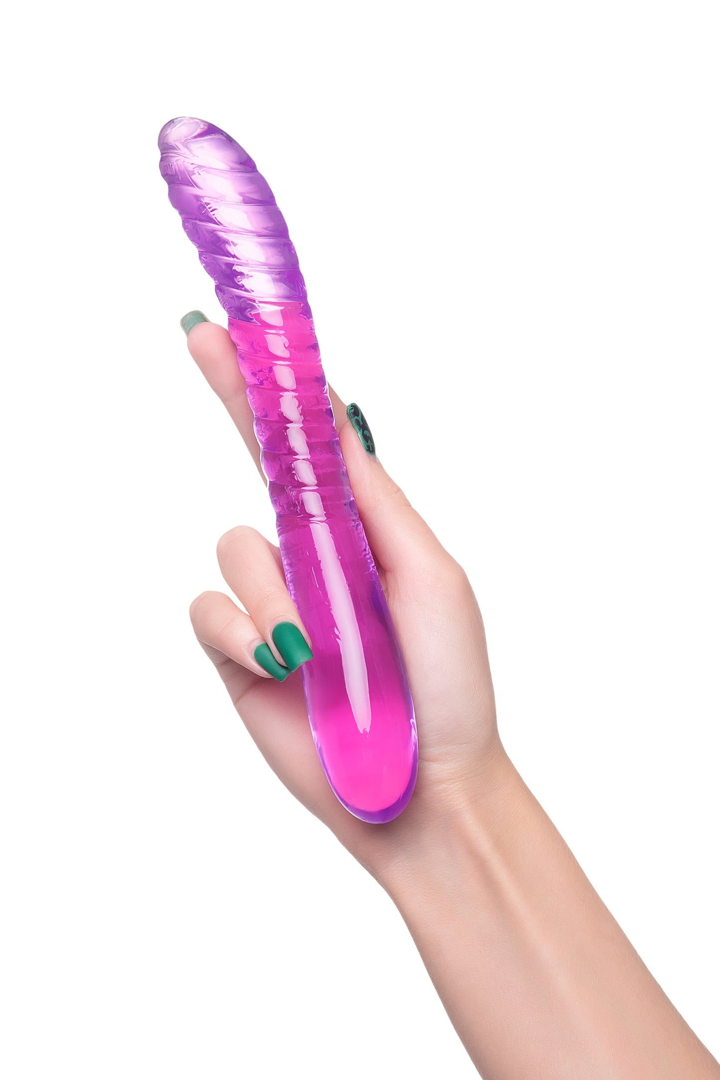 A-Toys by TOYFA Çift Taraflı Jel Dildo Frica, TPE, mor, 23 cm