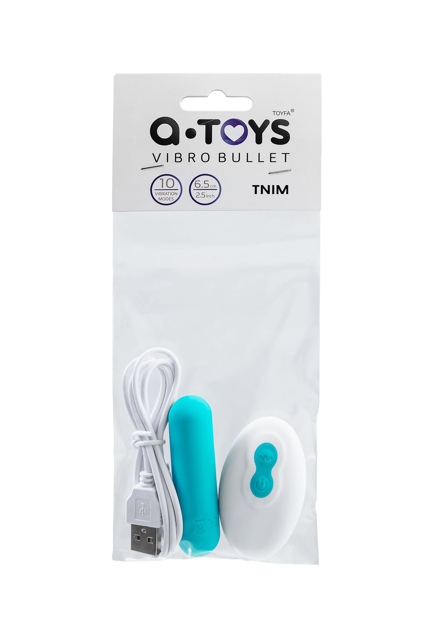 A-toys by Toyfa Vibratör mermisi Tnim, silikon, mavi, 6,5 cm