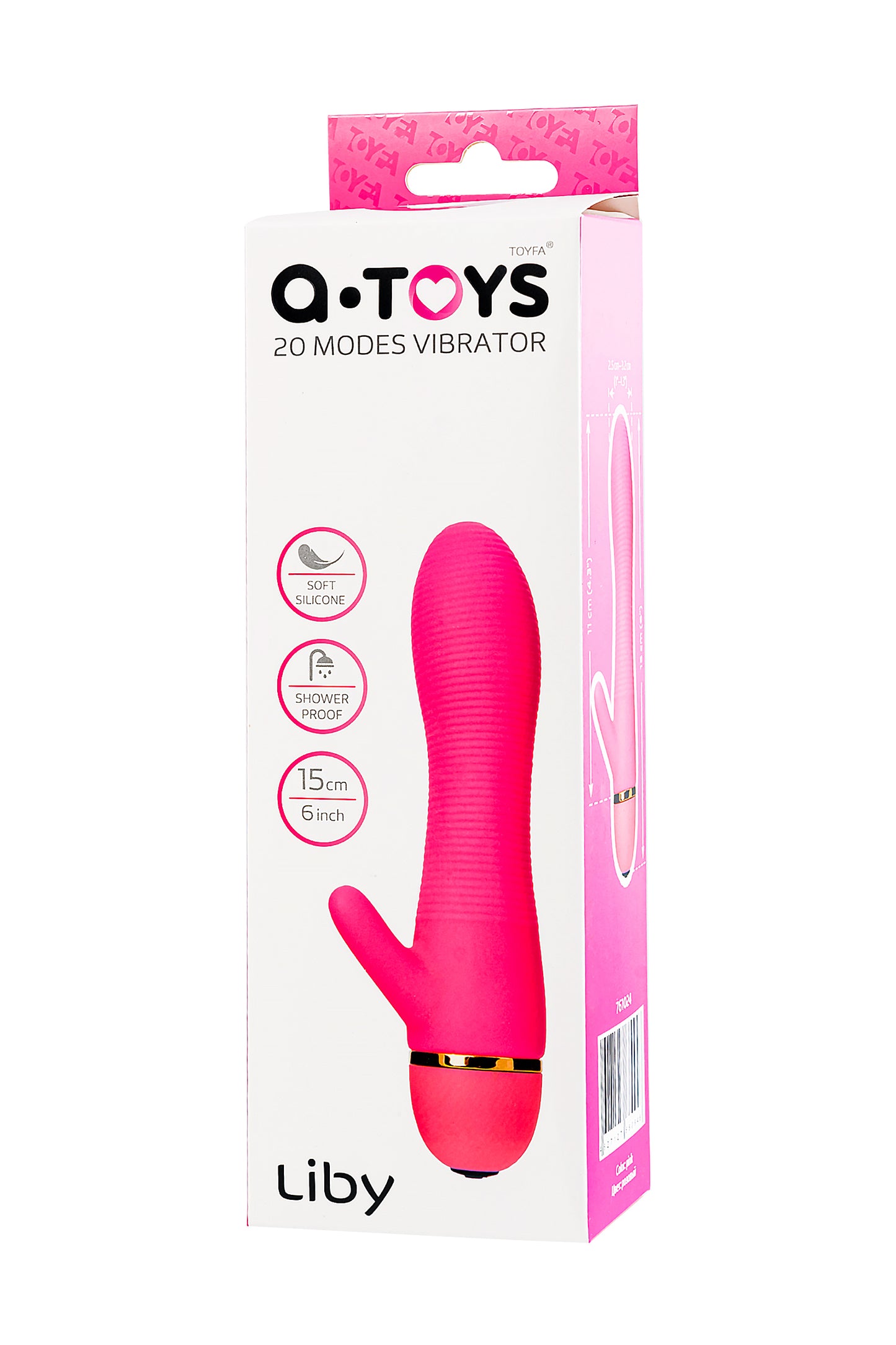 A-Toys by TOYFA Klitoral Uyarıcı Vibratör, silikon, pembe, 15 cm