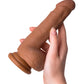 RealStick Elite Mulatto Gerçekçi Vibratör, kahverengi, 13 cm