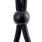 A-toys by toyfa'nın iki boncuklu penisine kement, silikon, siyah, 19,5 cm