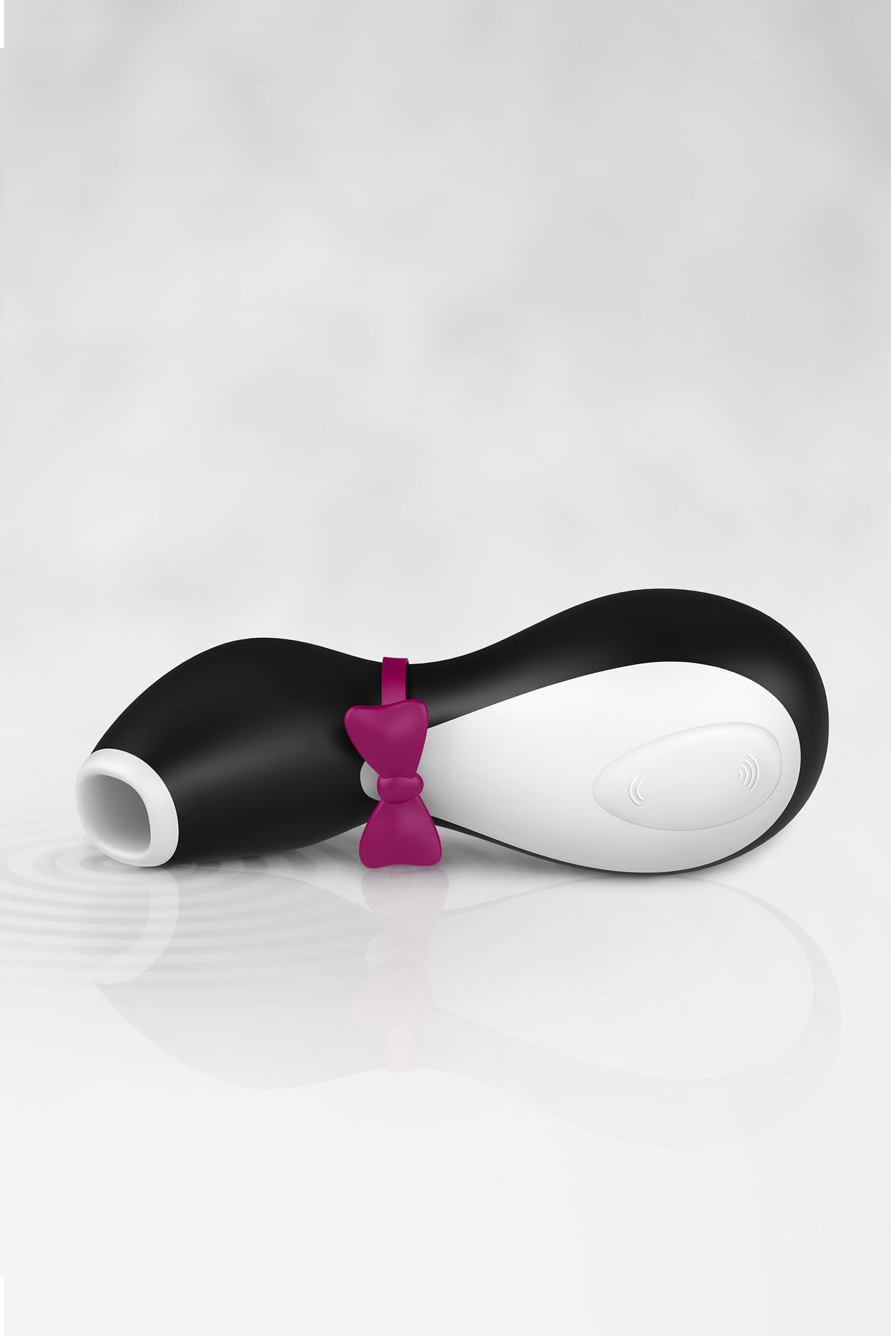 Satisfyer Penguin Vakum Dalgası Klitoris Vibratörü, silikon, siyah, 11,5 cm