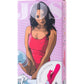 JOS ELLY Isıtmalı Vibratör,  silikon, pembe, 21,5 cm