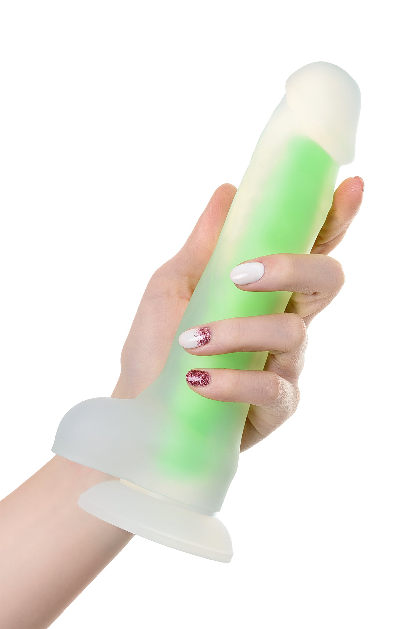 Beyond by Toyfa Clark Glow Gece Parlayan Dildo, Silikon, Şeffaf, 22 cm