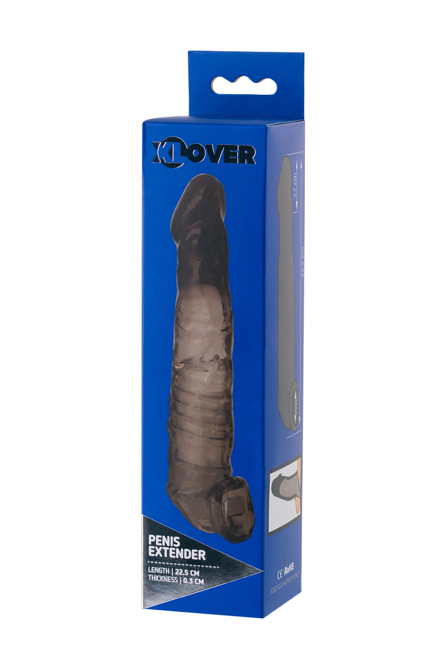XLover by Toyfa Penis Klıfı, Boyutu Arttırıcı, TPE, siyah, Şeffaf, 22.5 cm