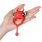 JOS NİCK Kuyruklu Penis Halkası, silikon, kırmızı, 13,5 cm