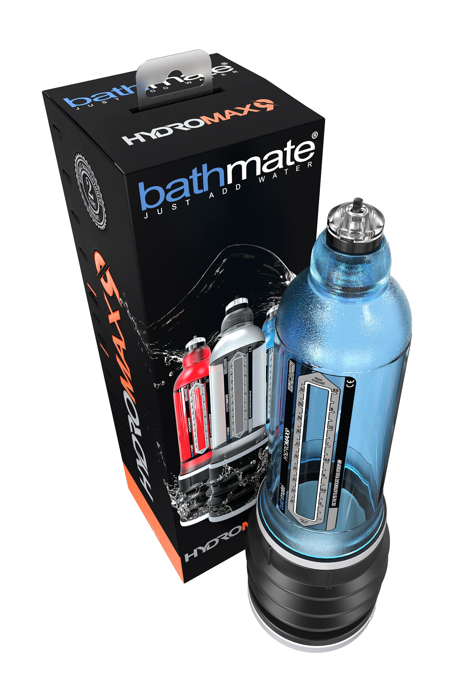 Bathmate HYDROMAX9 hidrolik pompa, ABS plastik, Mavi, 32,5 cm (Hydromax X40 analog)