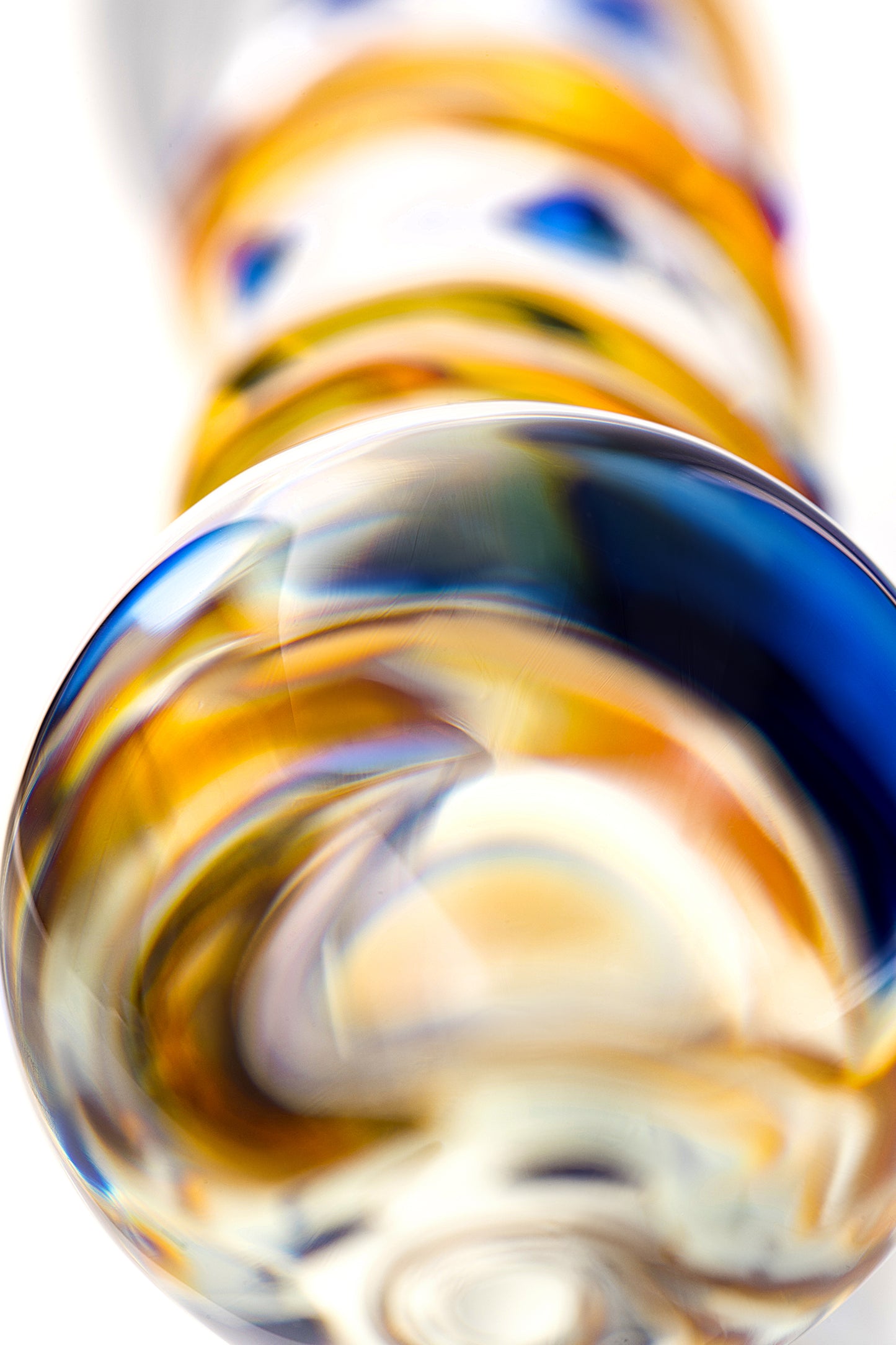 Sexus Glass Cam Dildo, Şeffaf, 17,5 cm