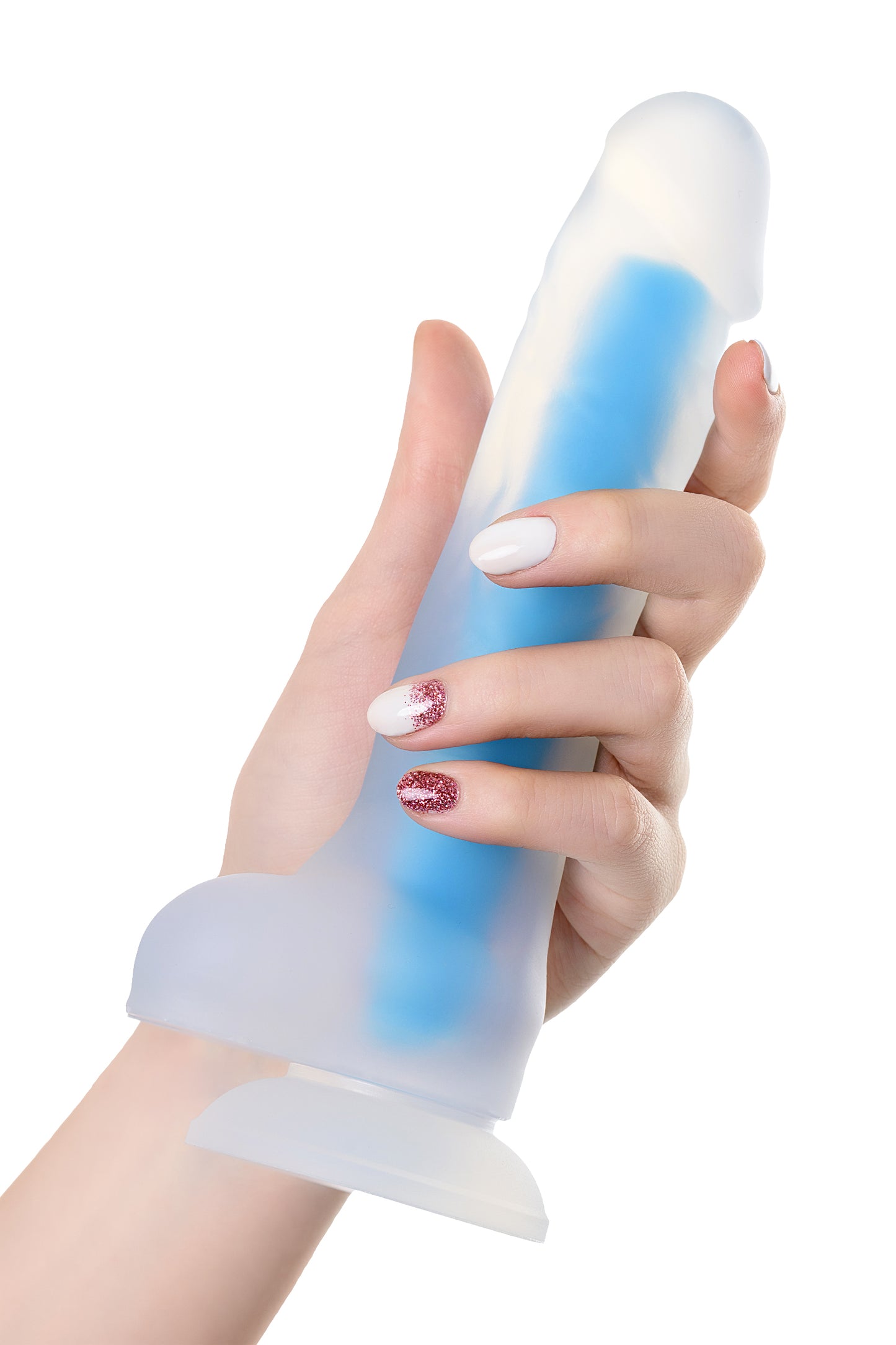 Beyond by Toyfa  Steve Glow Gece Parlayan Dildo, Silikon, Şeffaf, 20 cm