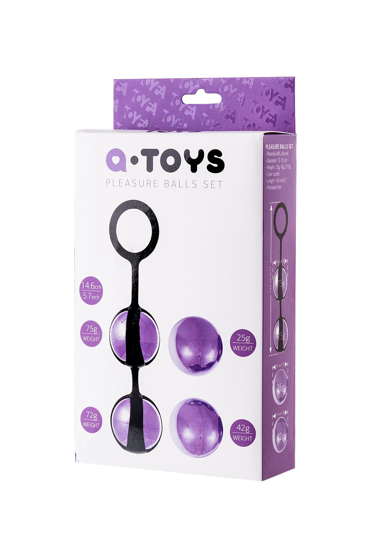 A-Toys by TOYFA Vender Vajinal Topları, ABS plastik, Mor, 14,6 cm