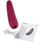 Satisfyer Curvy 1 Connect App Vakum Dalgası Klitoris Vibratörü, silikon, kırmızı, 14,3 cm