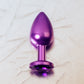 Metal by TOYFA Anal Plug, mor, mor kristalli, 8,2 cm, Ø3,4 cm, 85 g