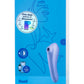 Satisfyer Dual Pleasure Vakum Dalgası Klitoral Vibratör, silikon, mor, 17.9 cm
