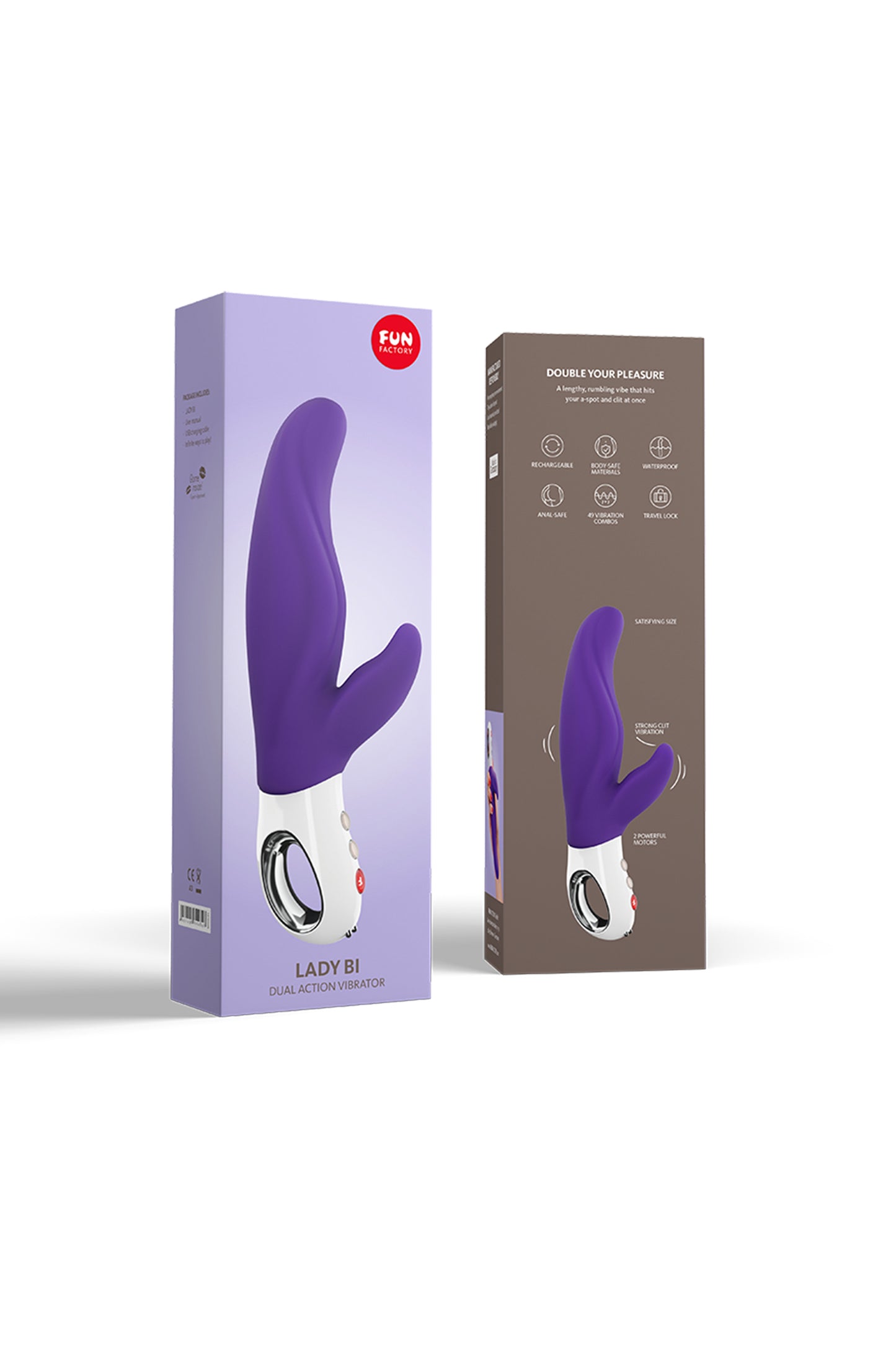 Fun Factory LADY Bİ Vibratör, silikon, mor, 22 cm