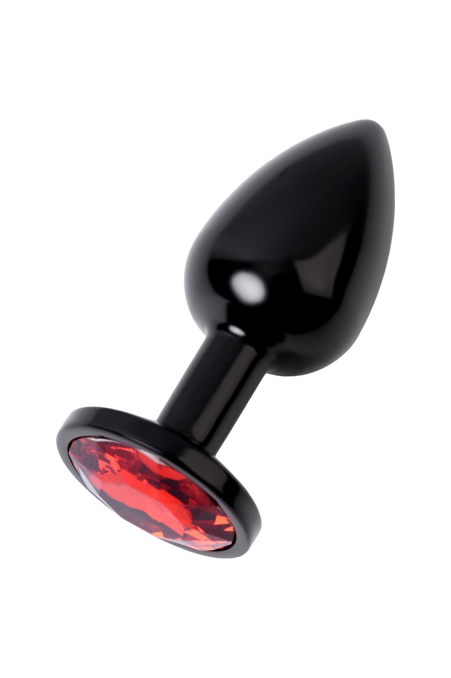 Metal by TOYFA Anal Plug, Metal, siyah, kırmızı kristalli, 7,2 cm, Ø2,8 cm, 50 g
