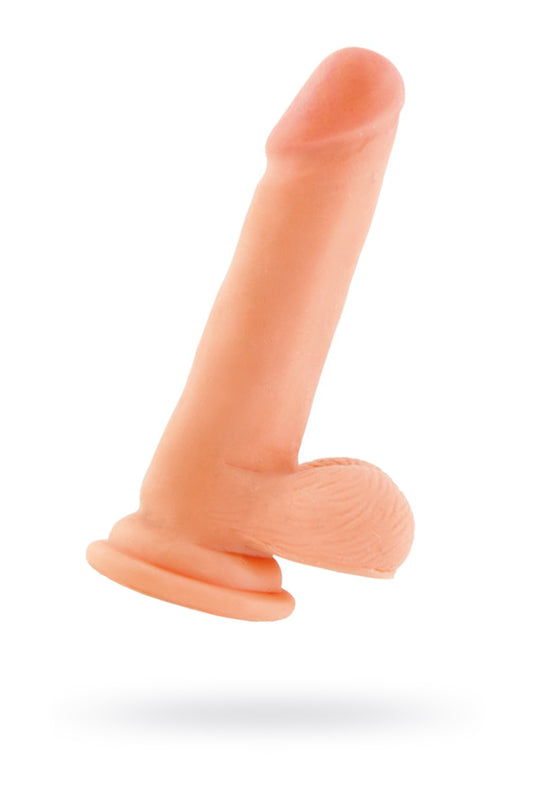 RealStick Elite Zack Vantuzlu yapay penis, TPR, Çıplak, 18 cm