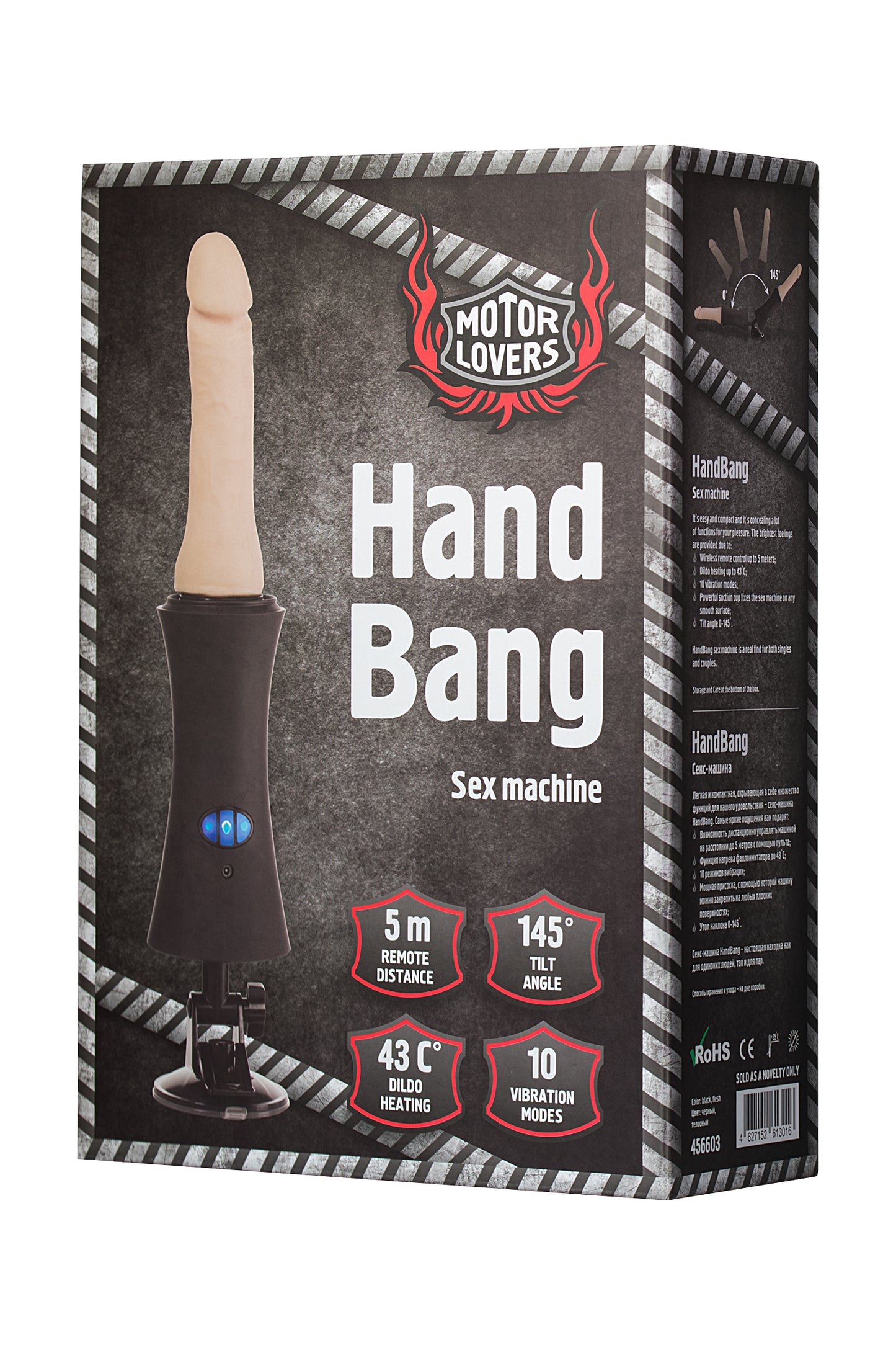 MotorLovers Seks Makinesi HandBang, ABS, siyah, 44 cm