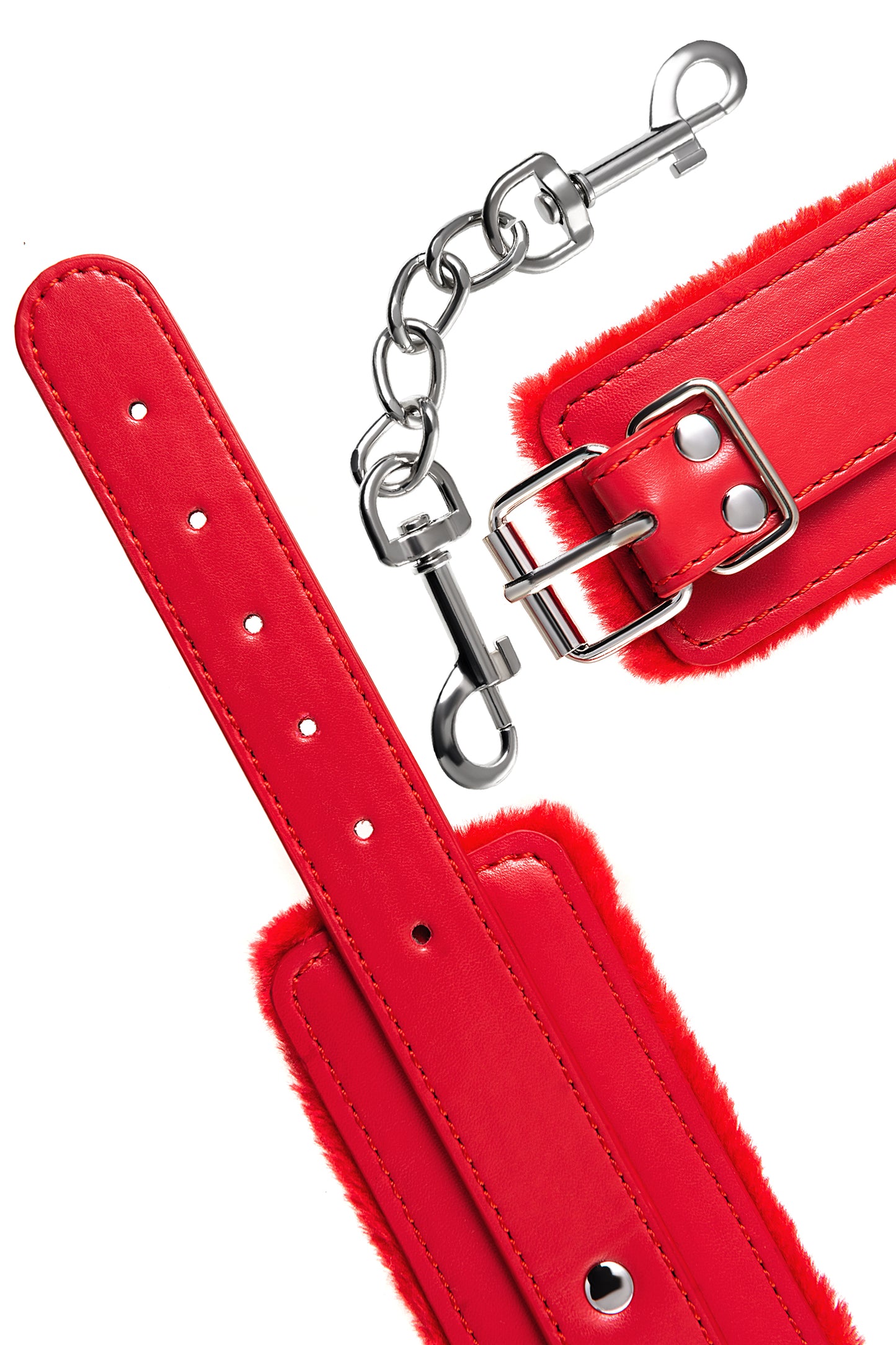 Anonymo BDSM Ayak Kelepçe #0155 , PU deri, kırmızı, 27 cm