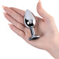 Metal by TOYFA Anal Plug, Metal, gümüş, siyah kristalli, 8,1 cm, Ø 3,4 cm
