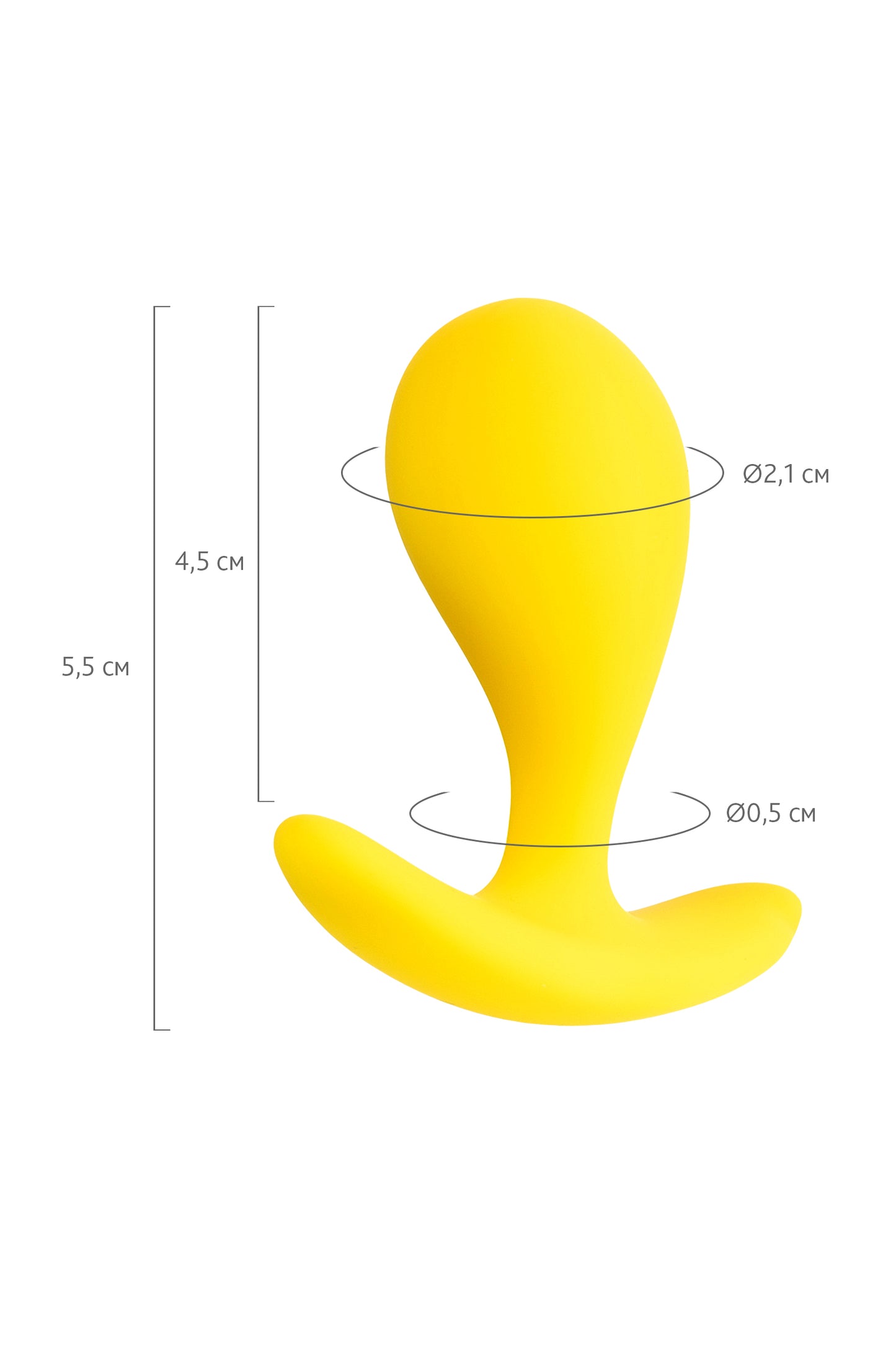 ToDo by Toyfa Blob Anal Plug, silikon, sarı, 5,5 cm, Ø 2,1 cm