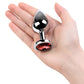 Metal by TOYFA Anal Plug, Metal, gümüş, kırmızı kristalli, 8 cm, Ø 3,4 cm, 85 g