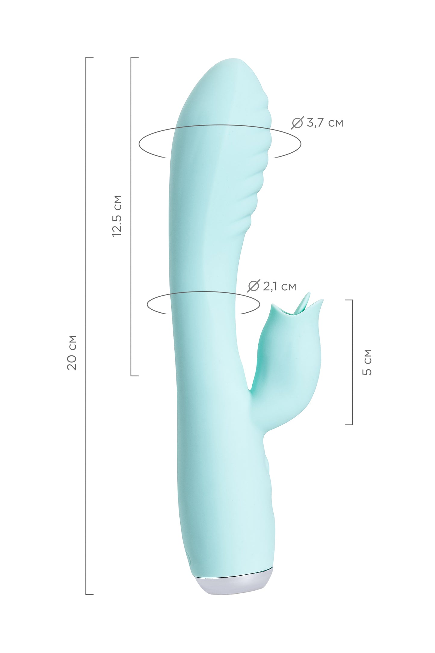 JOS MİLO Klitoral Uyarıcı ve Dilli Vibratör, Silikon, Cam Göbeği, 20 cm