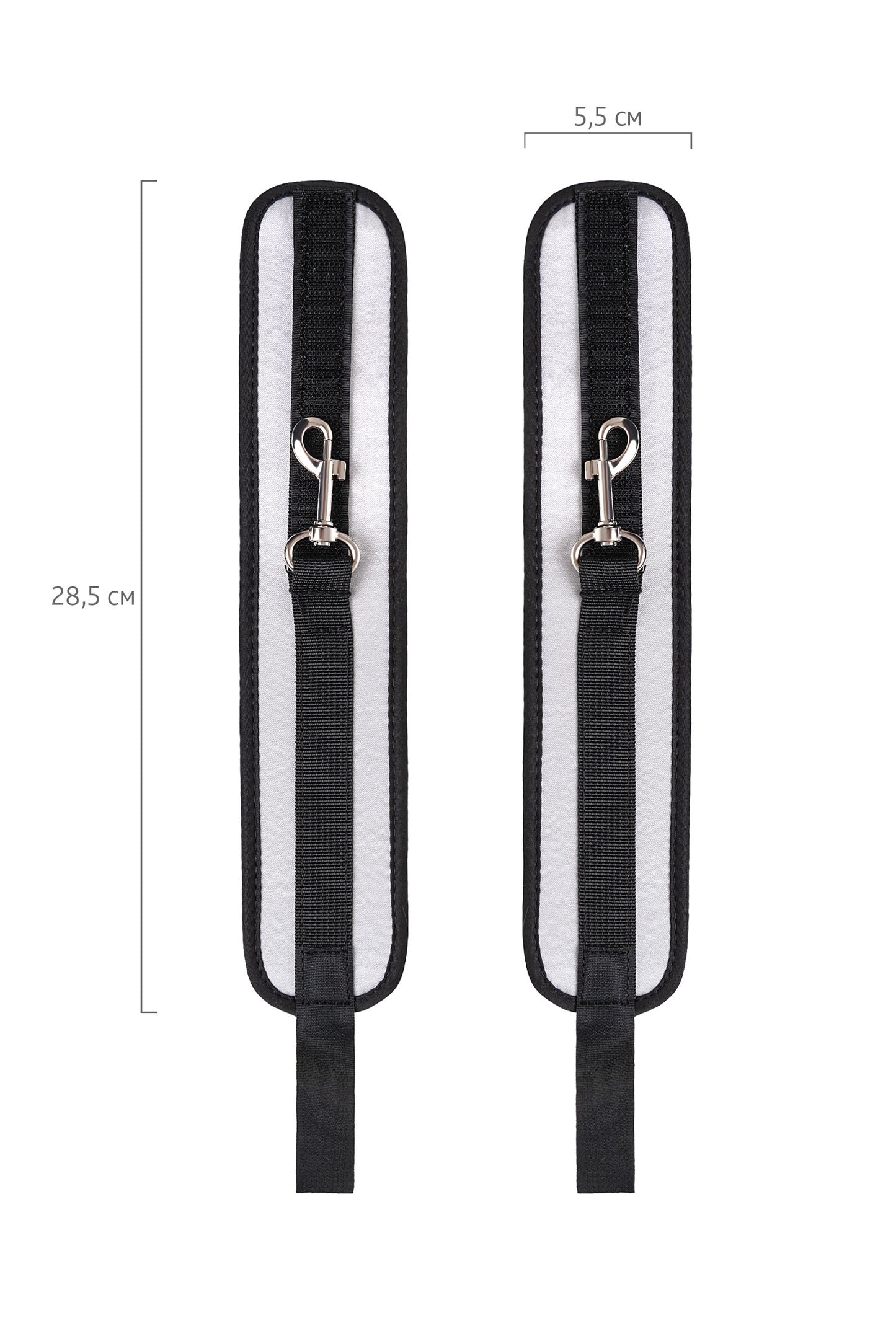 Anonymo BDSM Ayak Kelepçe, Saten, gümüş, 28,5 cm
