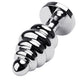 Metal by TOYFA Anal Plug, Metal, gümüş, kırmızı kristalli, 8 cm, Ø 3,5 cm, 95 g