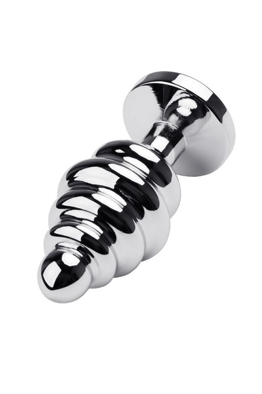 Metal by TOYFA Anal Plug, Metal, gümüş, kırmızı kristalli, 8 cm, Ø 3,5 cm, 95 g