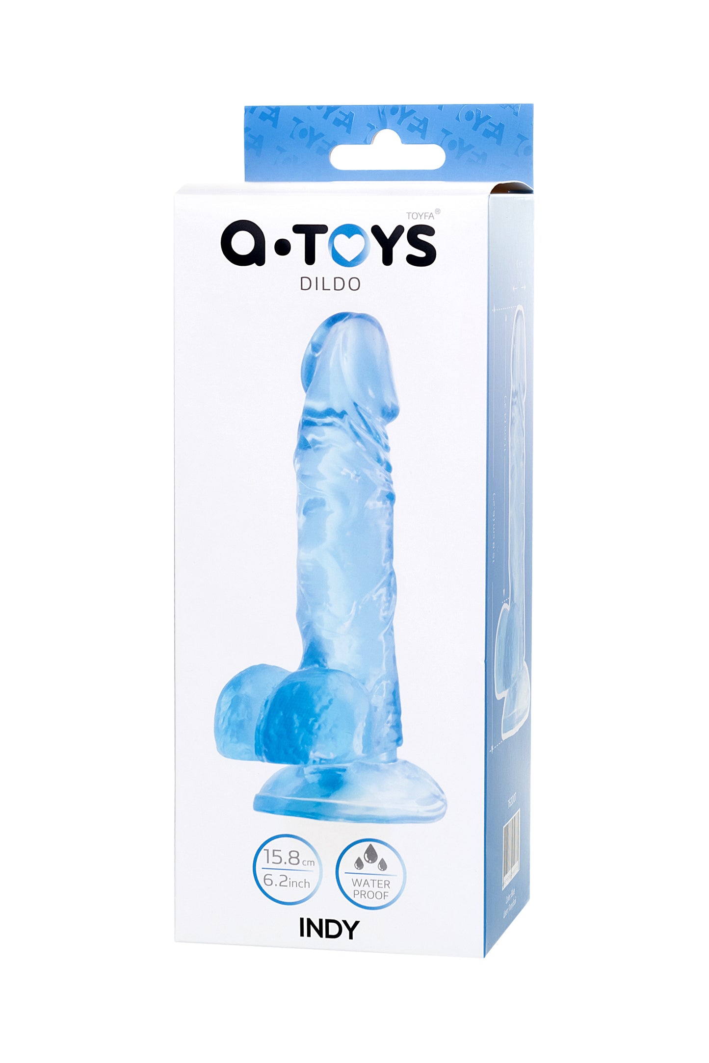 A-Toys by TOYFA  Jel Dildo, TPE, Cam göbeği, 15,8 cm