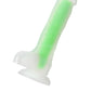 Beyond by Toyfa Dick Glow Gece Parlayan Dildo, Silikon, Şeffaf, 18 cm