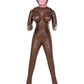 Dolls-X by TOYFA Michelle şişme bebek, siyah kadın, üç delikli, 160 cm