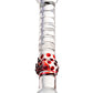 Sexus Glass Çift Taraflı Cam Dildo, Şeffaf, 22 cm