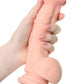 RealStick Elite Damon gerçekçi Yapay penis, TPR, çıplak, 20 cm