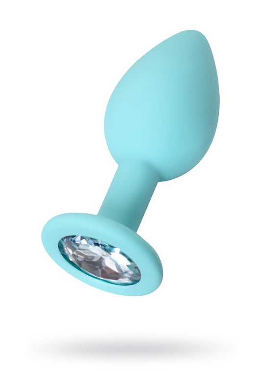 ToDo by Toyfa Brilliant anal kılıf, silikon, cam göbeği, beyaz kristalli, 7 cm, Ø 2,8 cm, 26 g