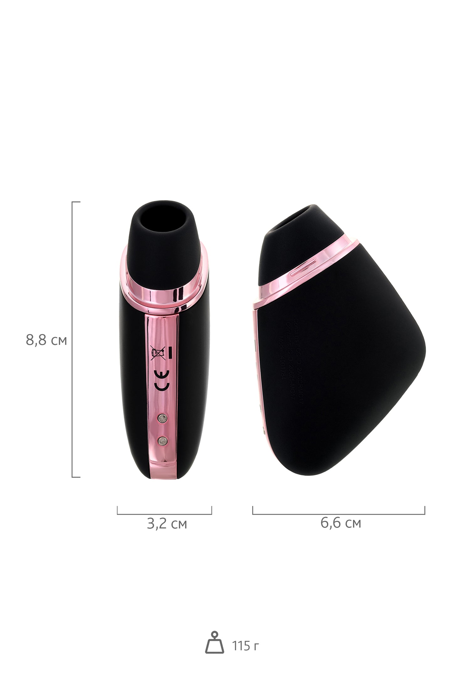 Satisfyer Love Triangle Vakum Dalgası Klitoral Stimülatör, Silikon, Siyah, 8,8 cm