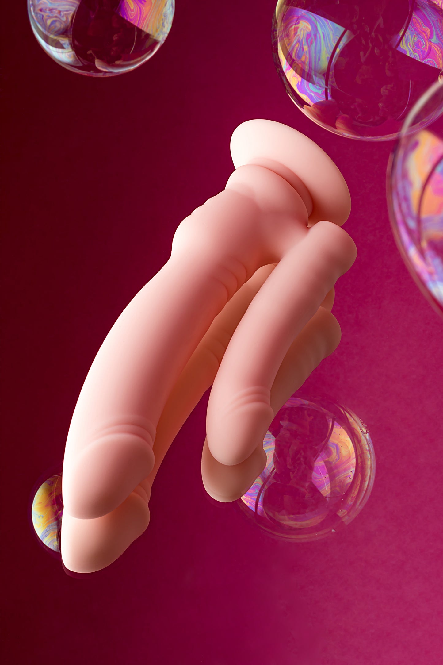 Gerçekçi TOYFA A-Toys Twint yapay penis, silikon, çıplak, 19,5 cm