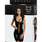 Glossy MİCHELLE Deri Elbise, Perçinli, Wetlook , siyah, XL