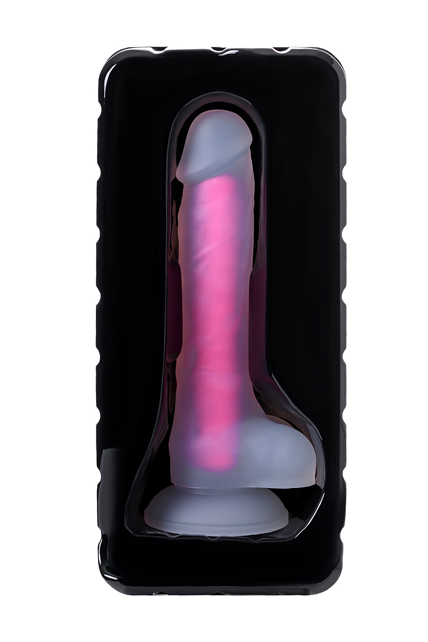 Beyond by Toyfa Yapay penis, karanlıkta parlayan,  James Glow, Silikon, transparan, 18 cm