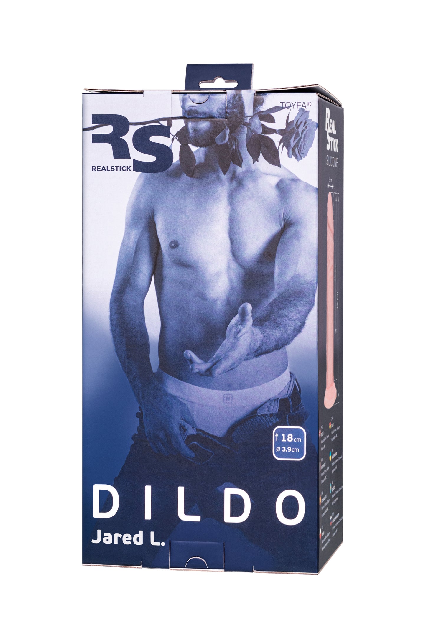 RealStick Silicone Jared L yapay penis, Silekspan, çıplak, 18 cm