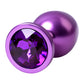 Metal by TOYFA Anal Plug, mor, mor kristalli, 8,2 cm, Ø3,4 cm, 85 g