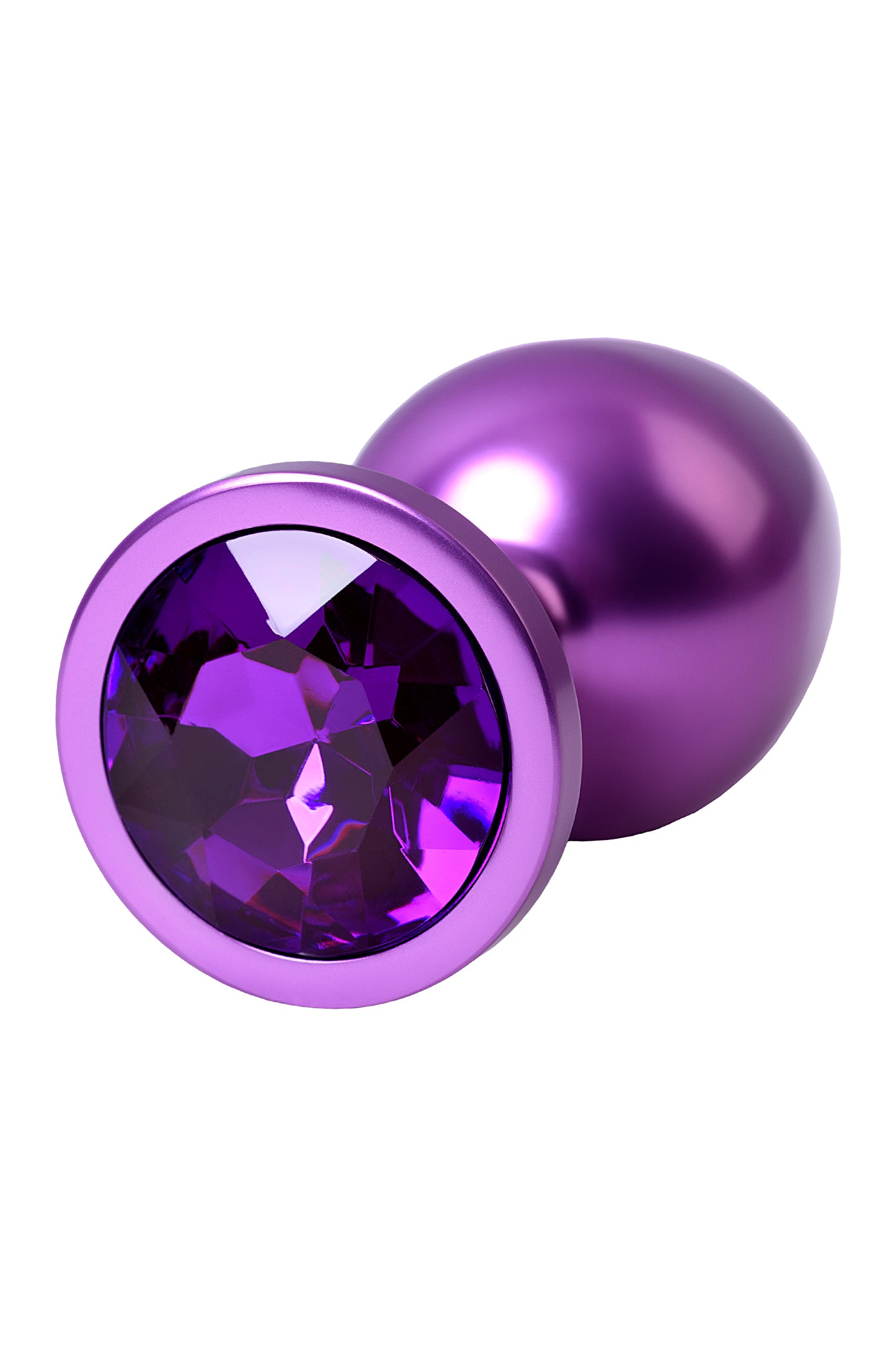 Metal by TOYFA Anal Plug, mor, mor kristalli, 8,2 cm, Ø3,4 cm, 85 g