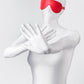 Anonymo BDSM Maske, PU deri, kırmızı, 65 cm