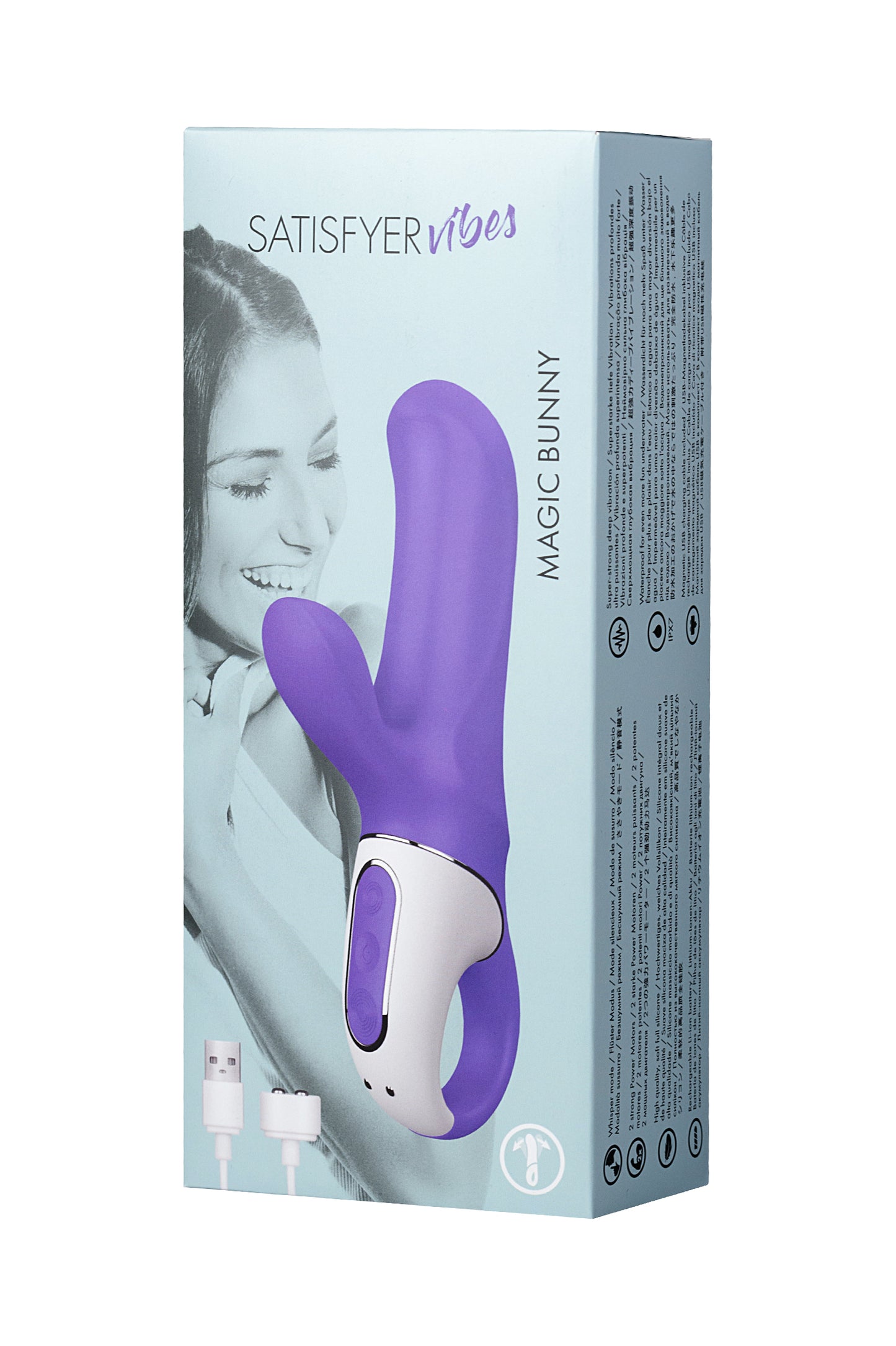 Satisfyer Magic Bunny Gerçekçi olmayan  Vibratörü, Silikon, Mor, 17,7 cm